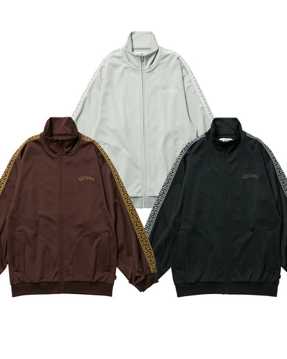 E LOGO TRACK JACKET - BROWN