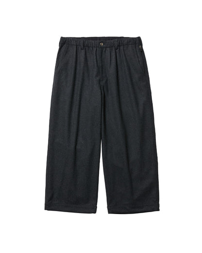 2-WAY WOOL WIDE PANTS - CHARCOAL