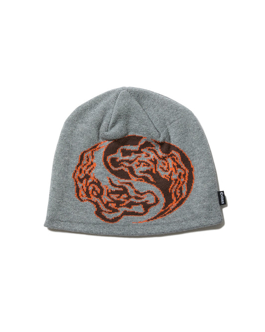 YIN-YANG FIRE BEANIE - GREY
