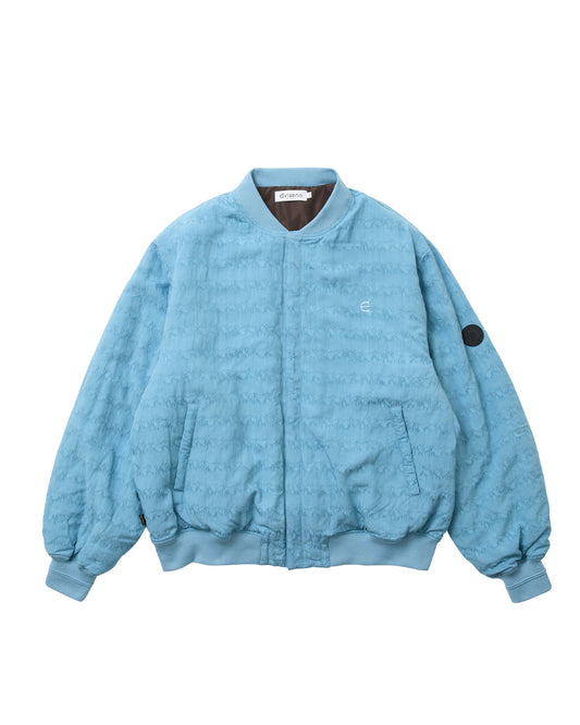 JACQUARD BOMBER JACKET - BLUE