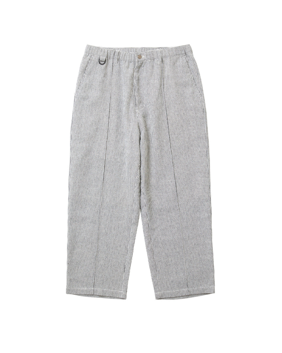 JACQUARD PINTUCK PANTS - WHITE