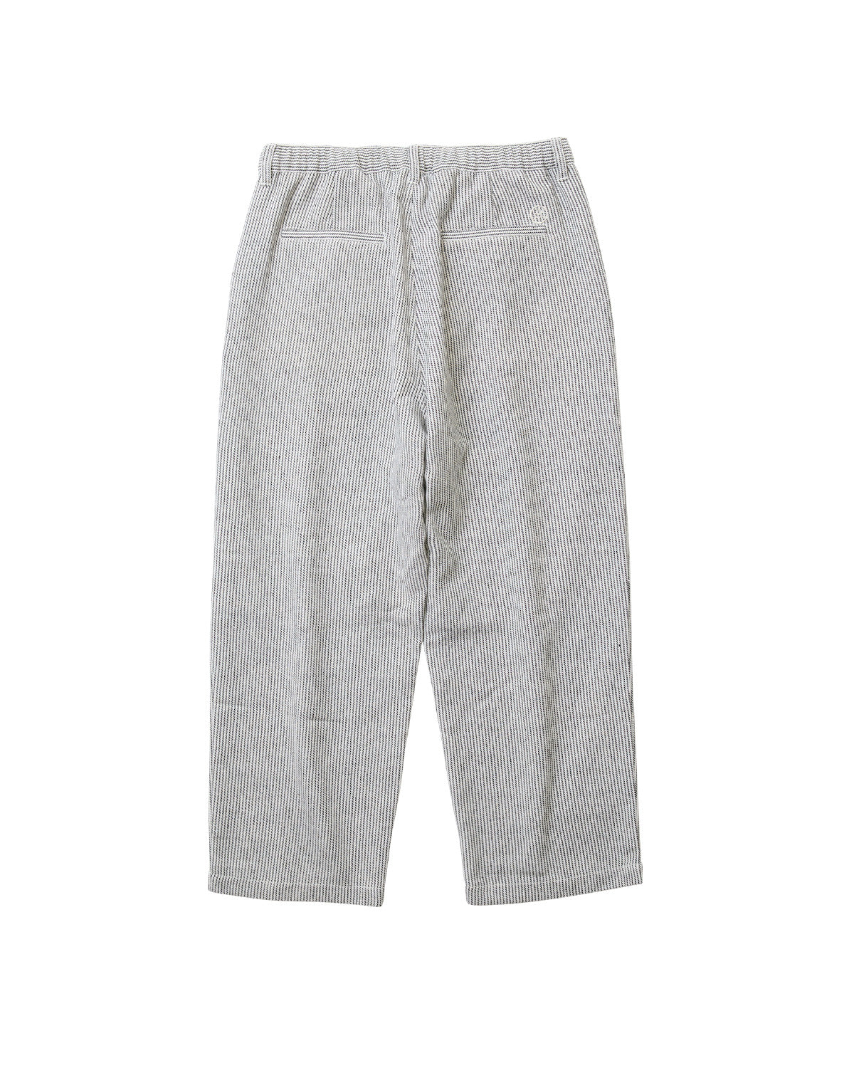 JACQUARD PINTUCK PANTS - WHITE