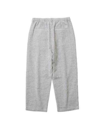 JACQUARD PINTUCK PANTS - WHITE