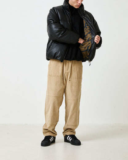 BOHEMIAN CORDUROY WORK PANTS - BEIGE