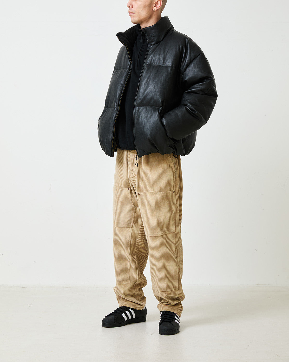BOHEMIAN CORDUROY WORK PANTS - BEIGE