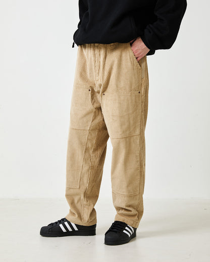 BOHEMIAN CORDUROY WORK PANTS - BEIGE