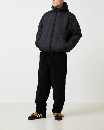 BOHEMIAN CORDUROY WORK PANTS - BLACK