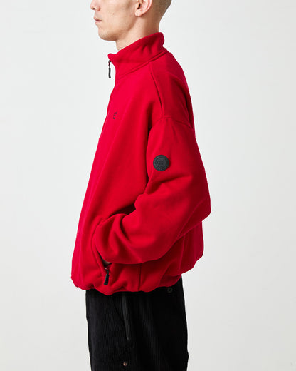 LOGO HALF ZIP SWEAT - BLACK
