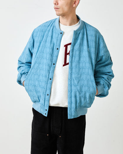 JACQUARD BOMBER JACKET - BLUE