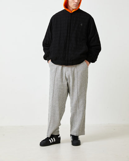 JACQUARD BOMBER JACKET - BLACK