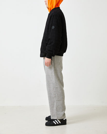 JACQUARD BOMBER JACKET - BLACK