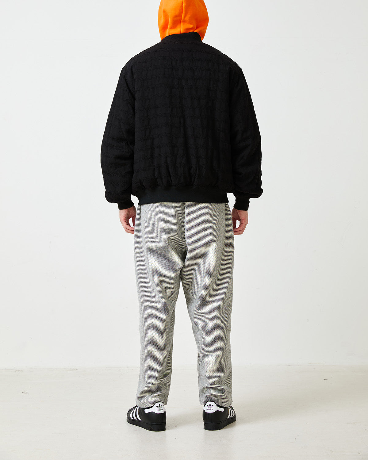 JACQUARD BOMBER JACKET - BLACK