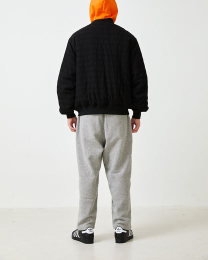 JACQUARD PINTUCK PANTS - WHITE