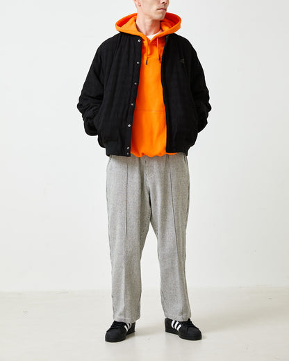 JACQUARD PINTUCK PANTS - WHITE