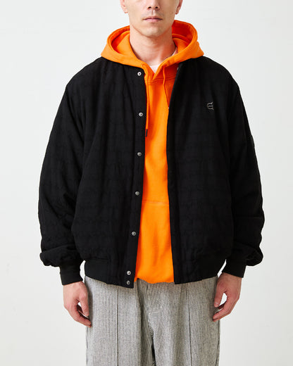 JACQUARD BOMBER JACKET - BLACK