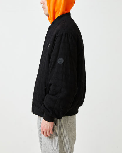 JACQUARD BOMBER JACKET - BLACK