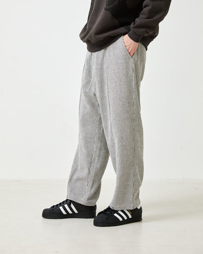 JACQUARD PINTUCK PANTS - WHITE