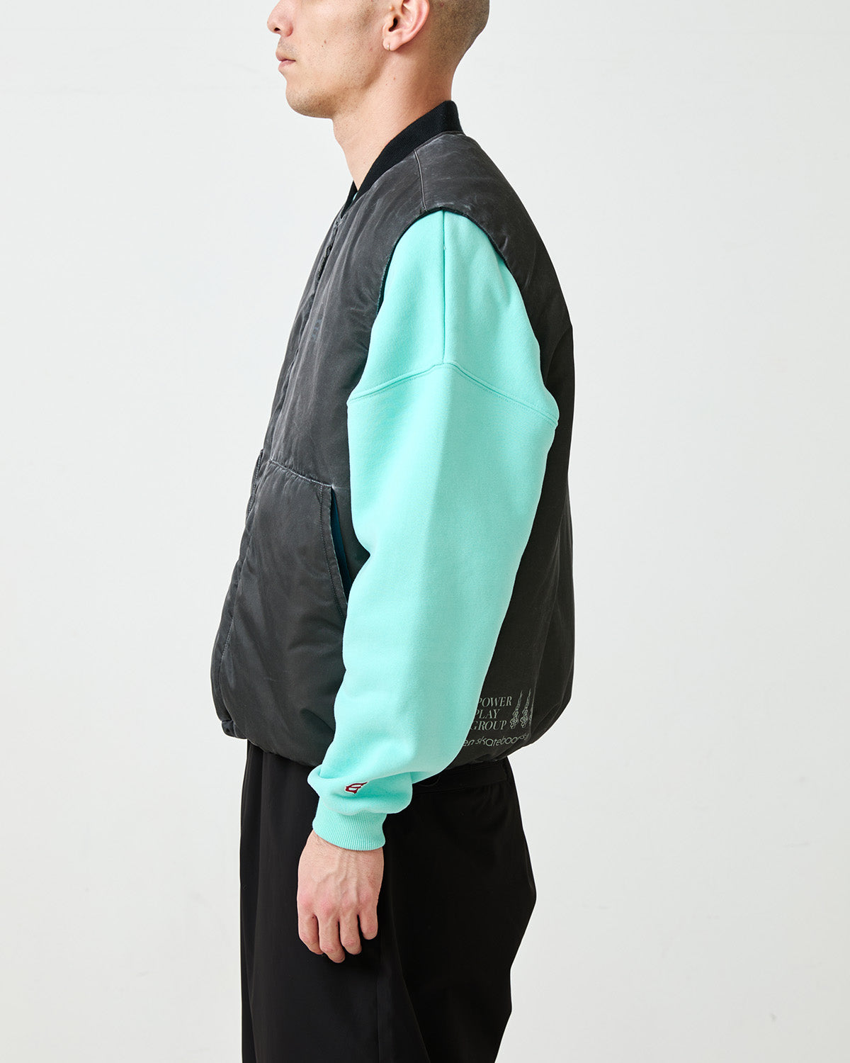 SMOKE VEST JACKET - BLACK