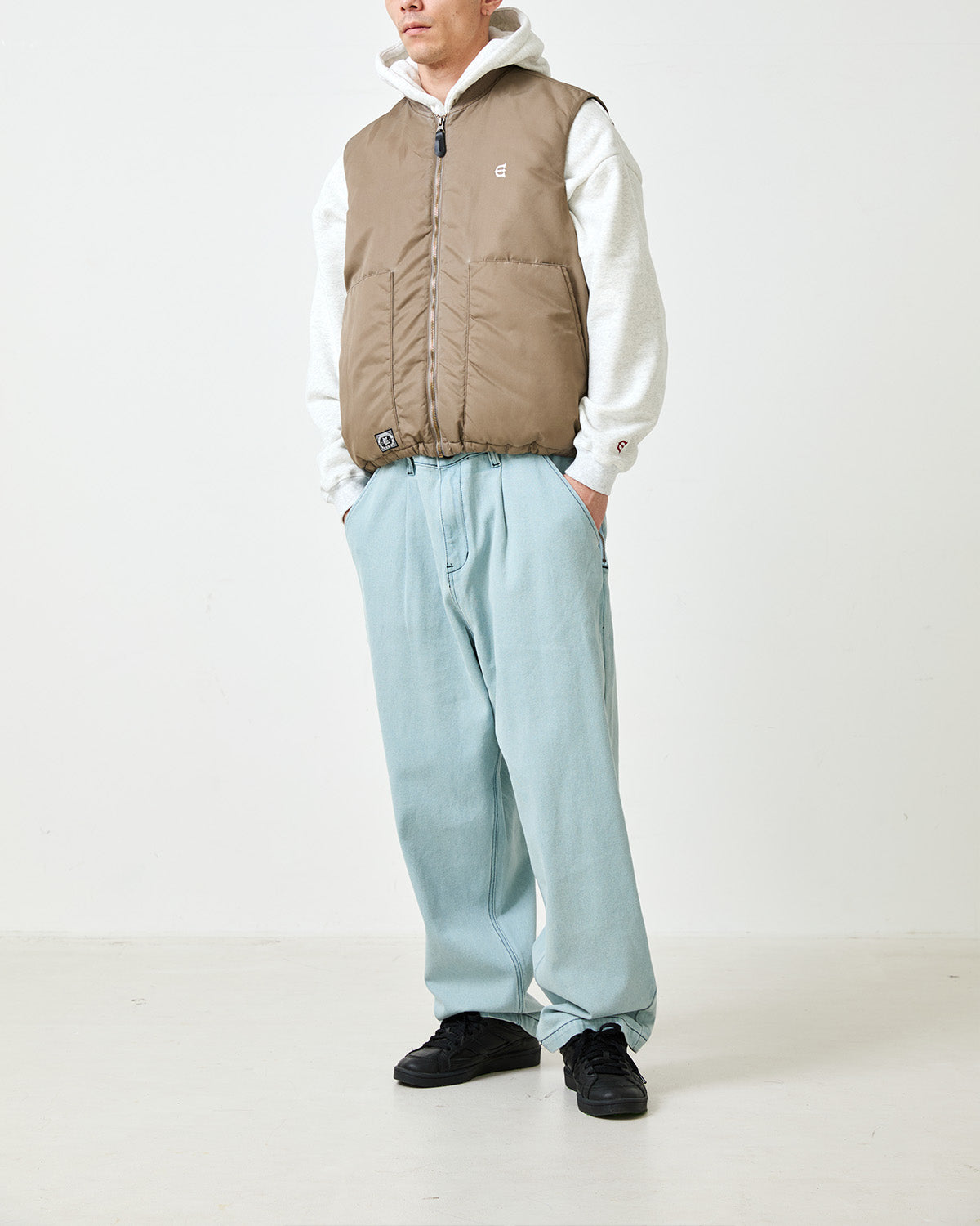 SMOKE VEST JACKET - BEIGE
