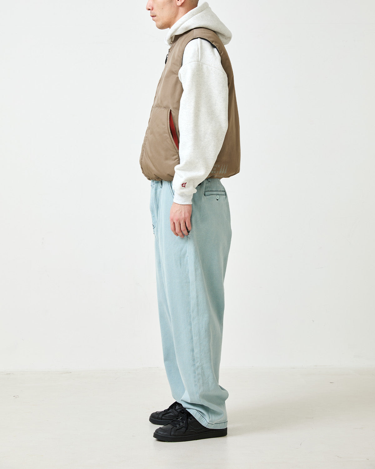 SMOKE VEST JACKET - BEIGE