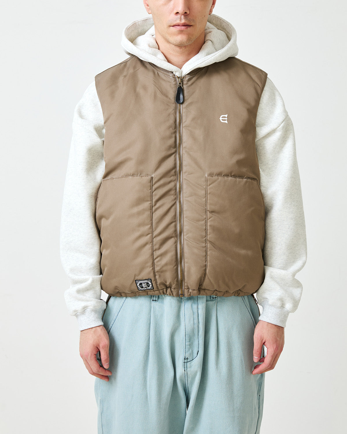 SMOKE VEST JACKET - BEIGE