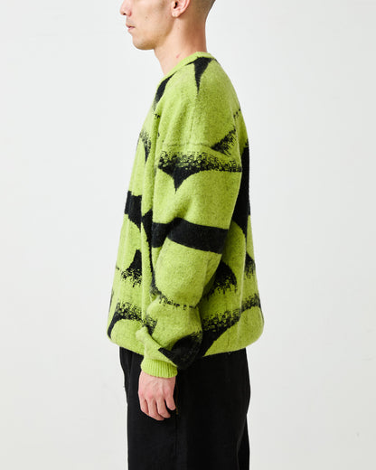 PATTERN MOHAIR KNIT - BLACK
