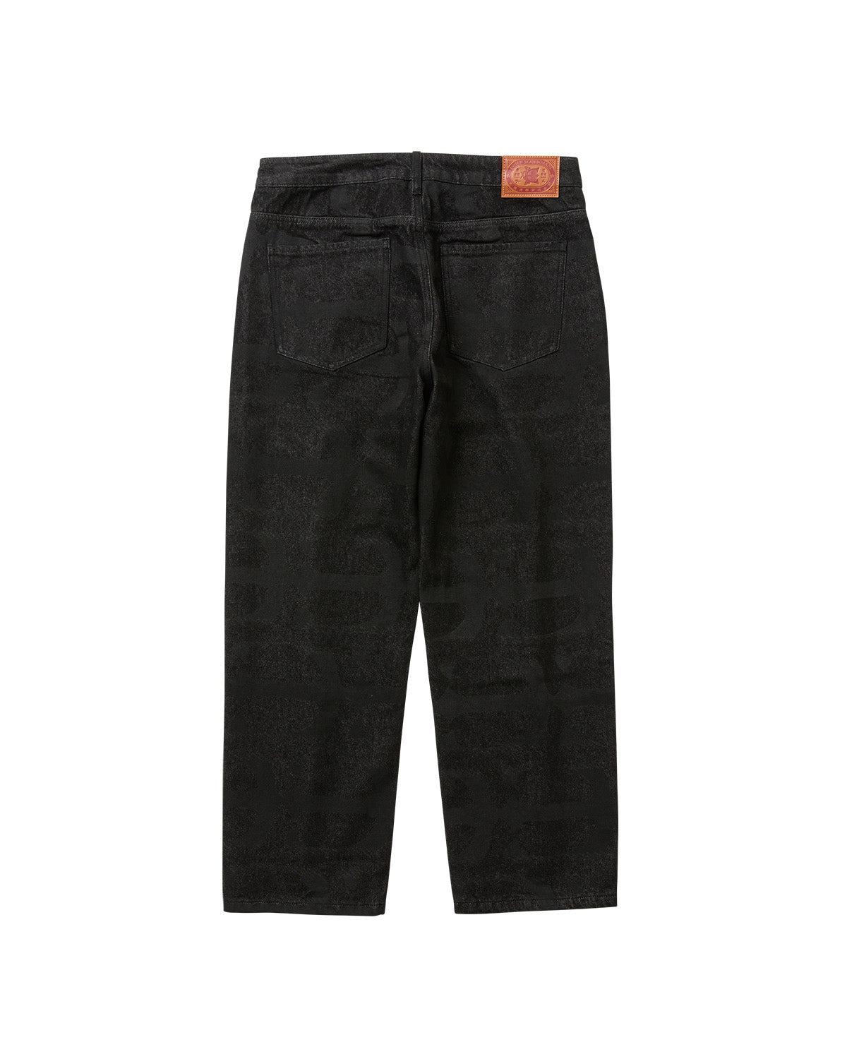 PATTERN DENIM PANTS - BLACK