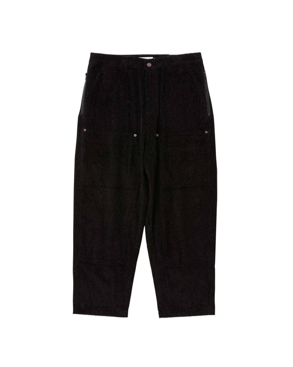 BOHEMIAN CORDUROY WORK PANTS - BLACK