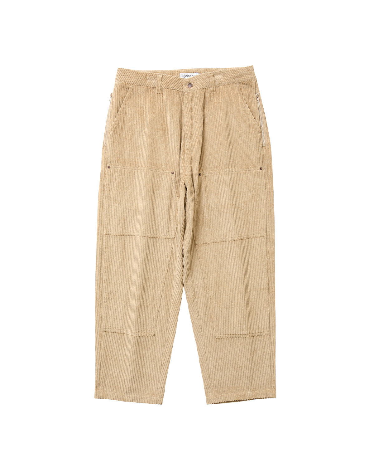 BOHEMIAN CORDUROY WORK PANTS - BEIGE