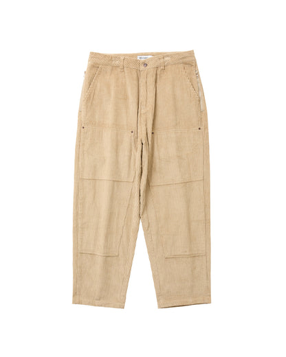 BOHEMIAN CORDUROY WORK PANTS - BEIGE