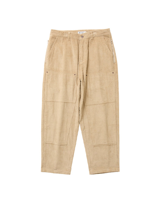 BOHEMIAN CORDUROY WORK PANTS - BEIGE