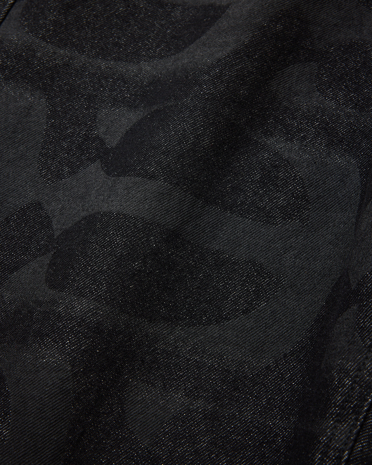 PATTERN DENIM PANTS - BLACK