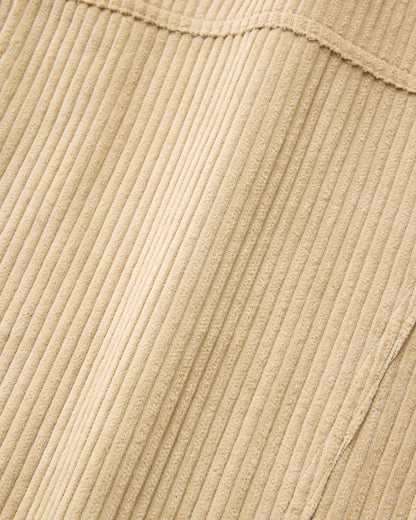 BOHEMIAN CORDUROY WORK PANTS - BEIGE