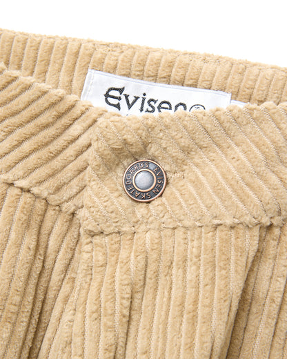 BOHEMIAN CORDUROY WORK PANTS - BEIGE