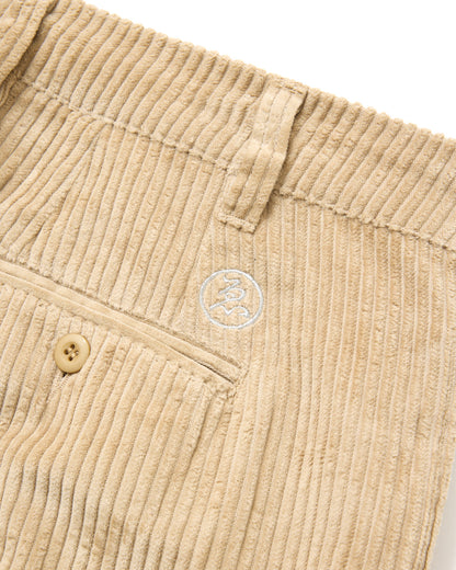 BOHEMIAN CORDUROY WORK PANTS - BEIGE