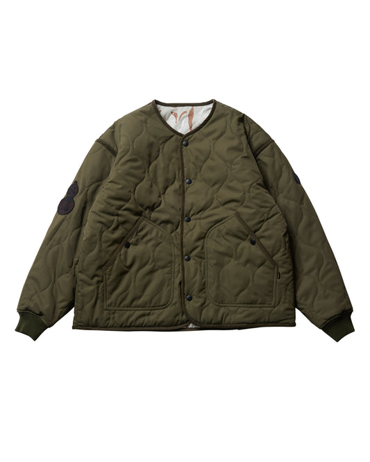 REVERSIBLE SOUVENIR QUILTED JKT - OLIVE