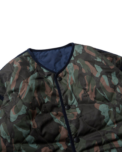 REVERSIBLE SOUVENIR QUILTED JKT - NAVY