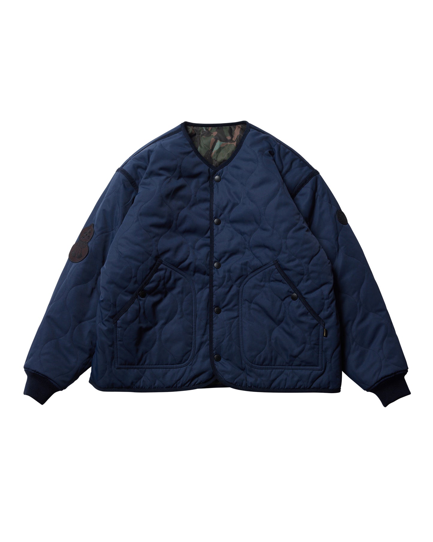 REVERSIBLE SOUVENIR QUILTED JKT - NAVY