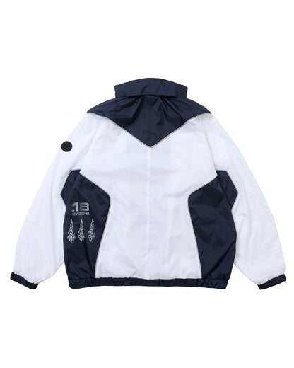 EX-TRACK JACKET - NAVY/WHITE