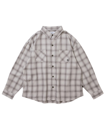 WILLIAM CHECK L/S SHIRT - GREY