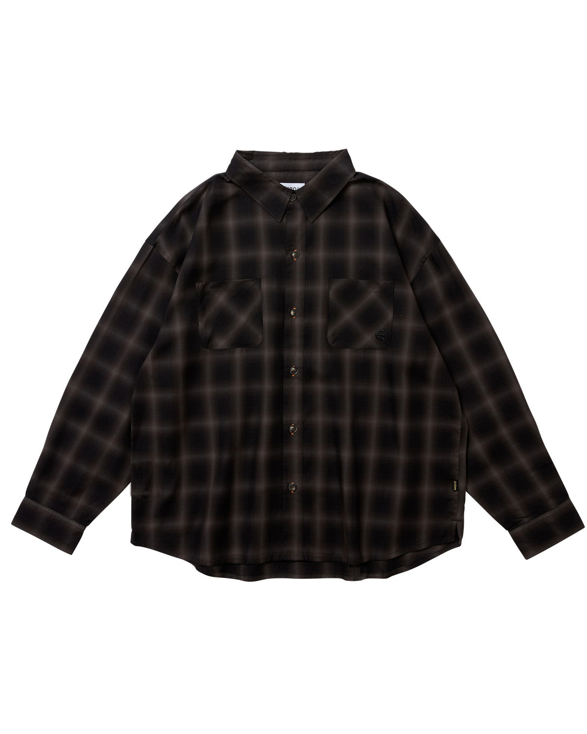 WILLIAM CHECK L/S SHIRT - BLACK