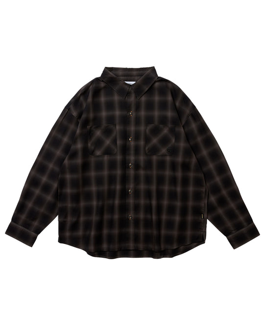 WILLIAM CHECK L/S SHIRT - BLACK