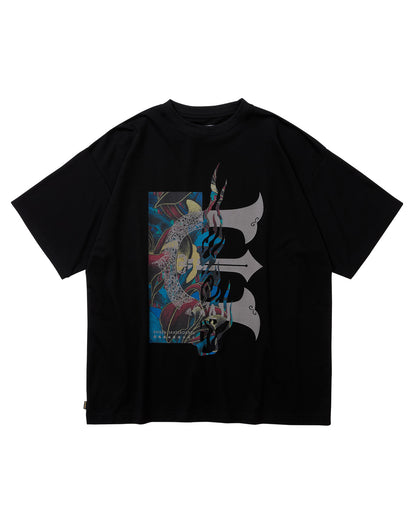 JULIEN E LOGO TECH TEE - BLACK