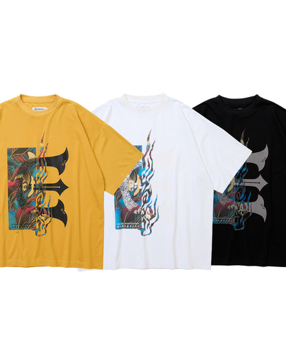 JULIEN E LOGO TECH TEE - YELLOW