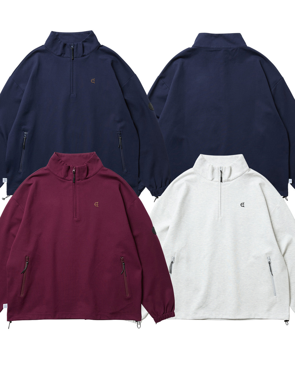 PUNCH HALF ZIP SWEAT - GREY