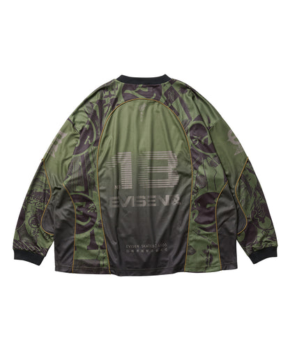 PHEASANT MOTO JERSEY - OLIVE / BLACK