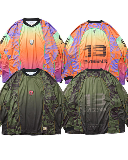 PHEASANT MOTO JERSEY - ORANGE / PURPLE