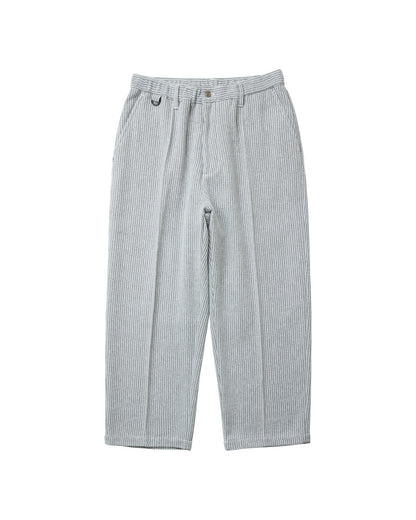 JACQUARD PINTUCK PANTS - GREY 【EC限定カラー】