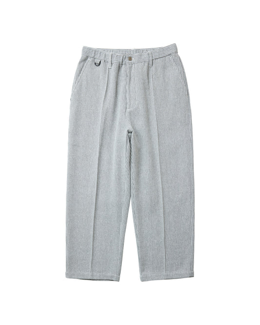 JACQUARD PINTUCK PANTS - GREY 【EC限定カラー】