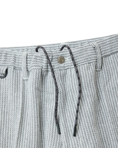 JACQUARD PINTUCK PANTS - GREY 【EC限定カラー】